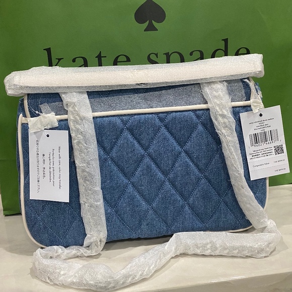 Kate Spade Carey Denim Medium Flap Shoulder Bag - Picture 10 of 12